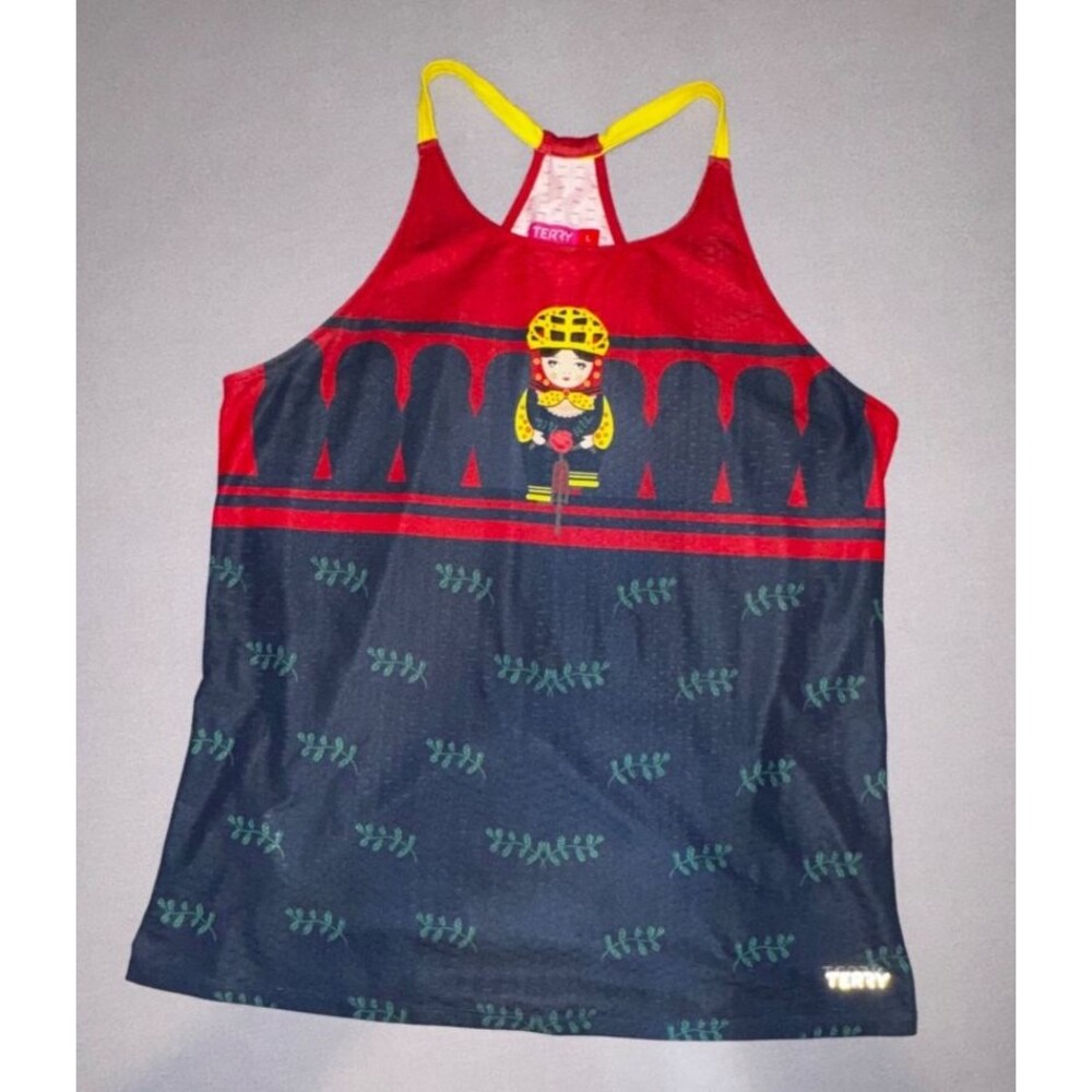Terry Cyclotank Sleeveless Jersey Women's L Russian Nesting Dolls Rib Tek Mesh